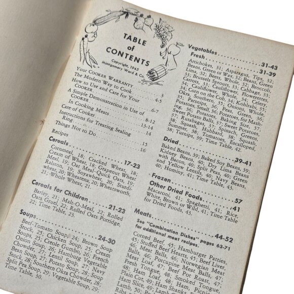 Wards Magic Seal Cookbook Supreme Pressure Sauce Pan Recipe Book 1950s Booklet - Picture 12 of 13